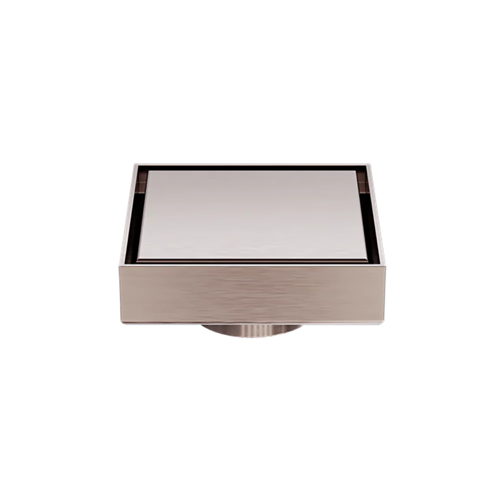 Nero 100mm Square Tile Insert Floor Waste 50mm Outlet Brushed Bronze - Image 3