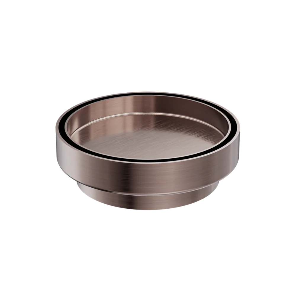 Nero 130mm Round Tile Insert Floor Waste 100mm Outlet Brushed Bronze - Image 5