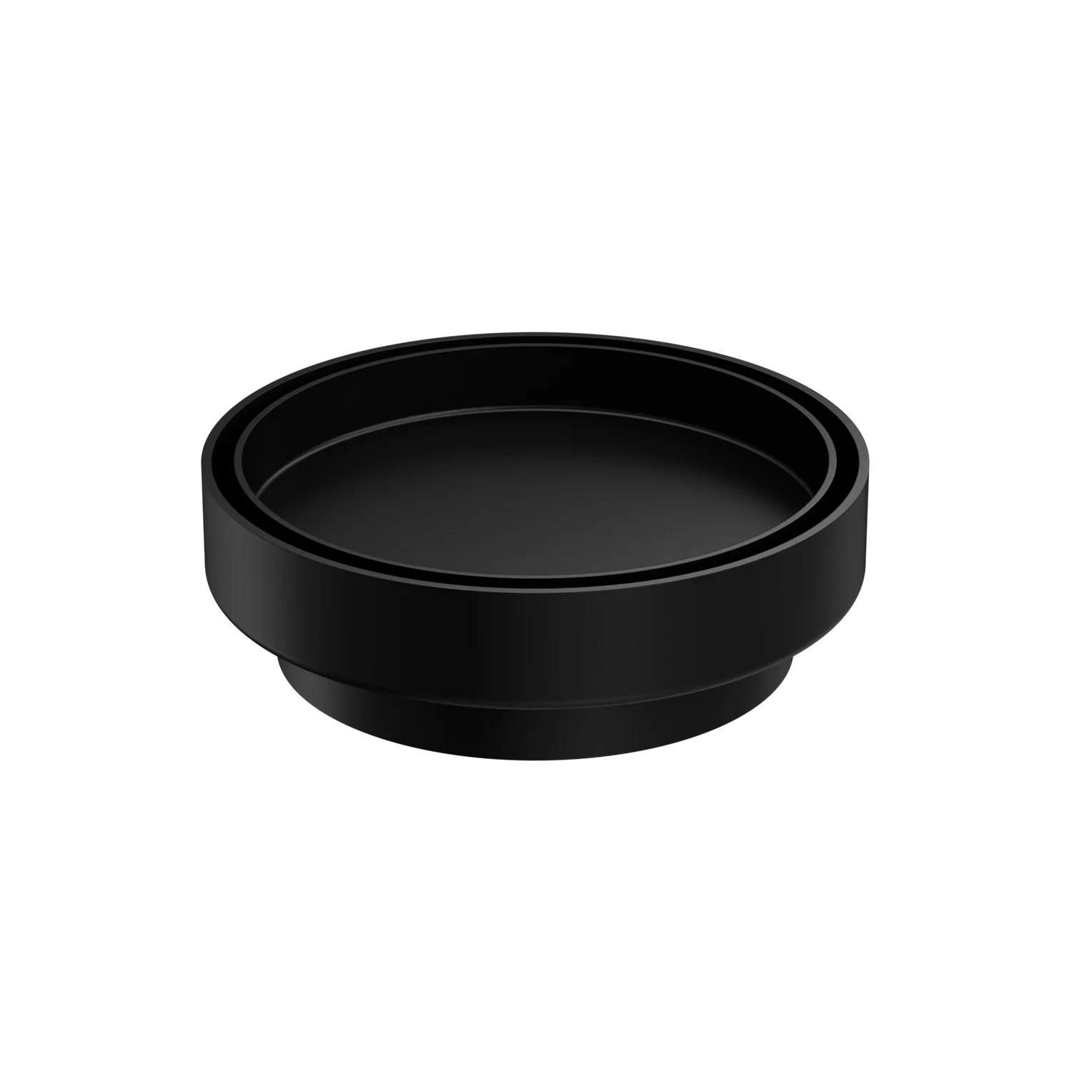 Nero 130mm Round Tile Insert Floor Waste 100mm Outlet Matte Black