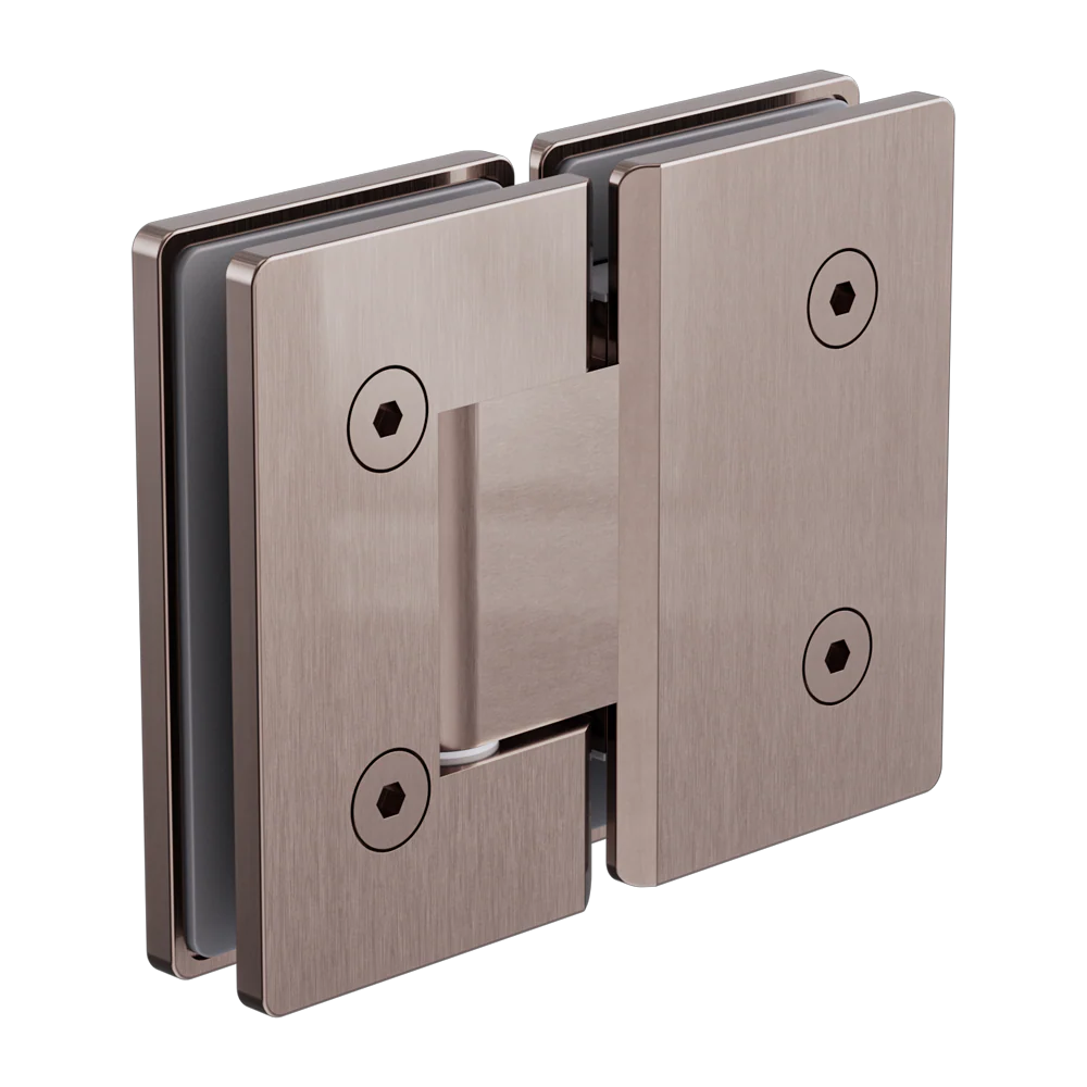 Nero 180 Degree Glass to Glass Shower Hinge 10mm Glass Brushed Bronze - Image 3