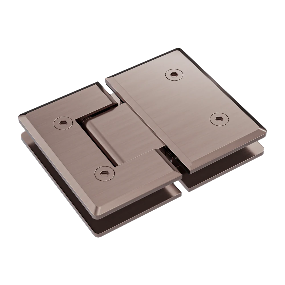 Nero 180 Degree Glass to Glass Shower Hinge 10mm Glass Brushed Bronze