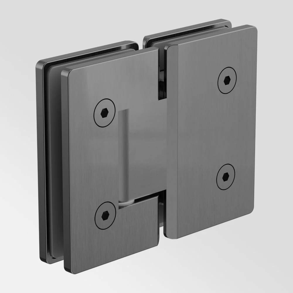 Nero 180 Degree Glass to Glass Shower Hinge 10mm Glass Brushed Gunmetal - Image 2