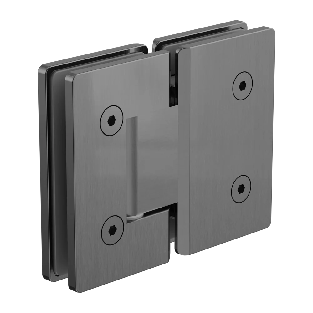 Nero 180 Degree Glass to Glass Shower Hinge 10mm Glass Brushed Gunmetal - Image 3