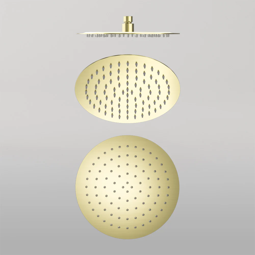 Nero 250mm Round Stainless Steel Shower Head 250mm 4 Star Rating Brushed Gold - Image 2