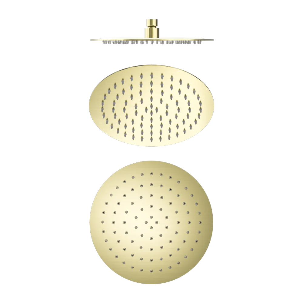 Nero 250mm Round Stainless Steel Shower Head 250mm 4 Star Rating Brushed Gold - Image 3