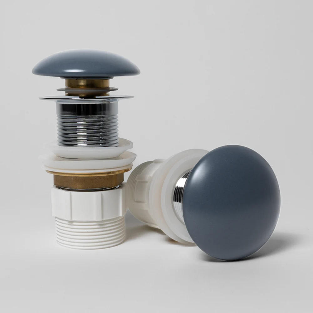 Alma 32mm Matte Blue Ceramic Pop Up Waste - Image 2