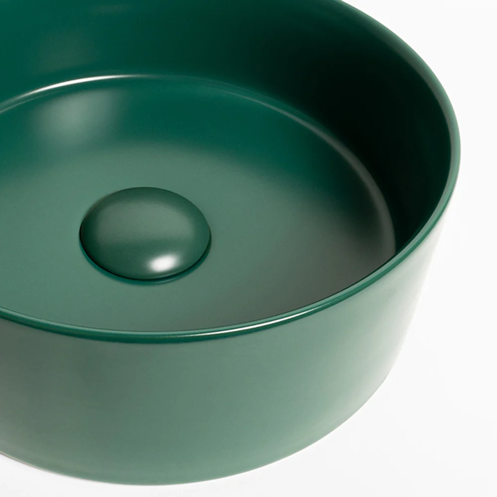 Alma 32mm Matte Green Ceramic Pop Up Waste - Image 4