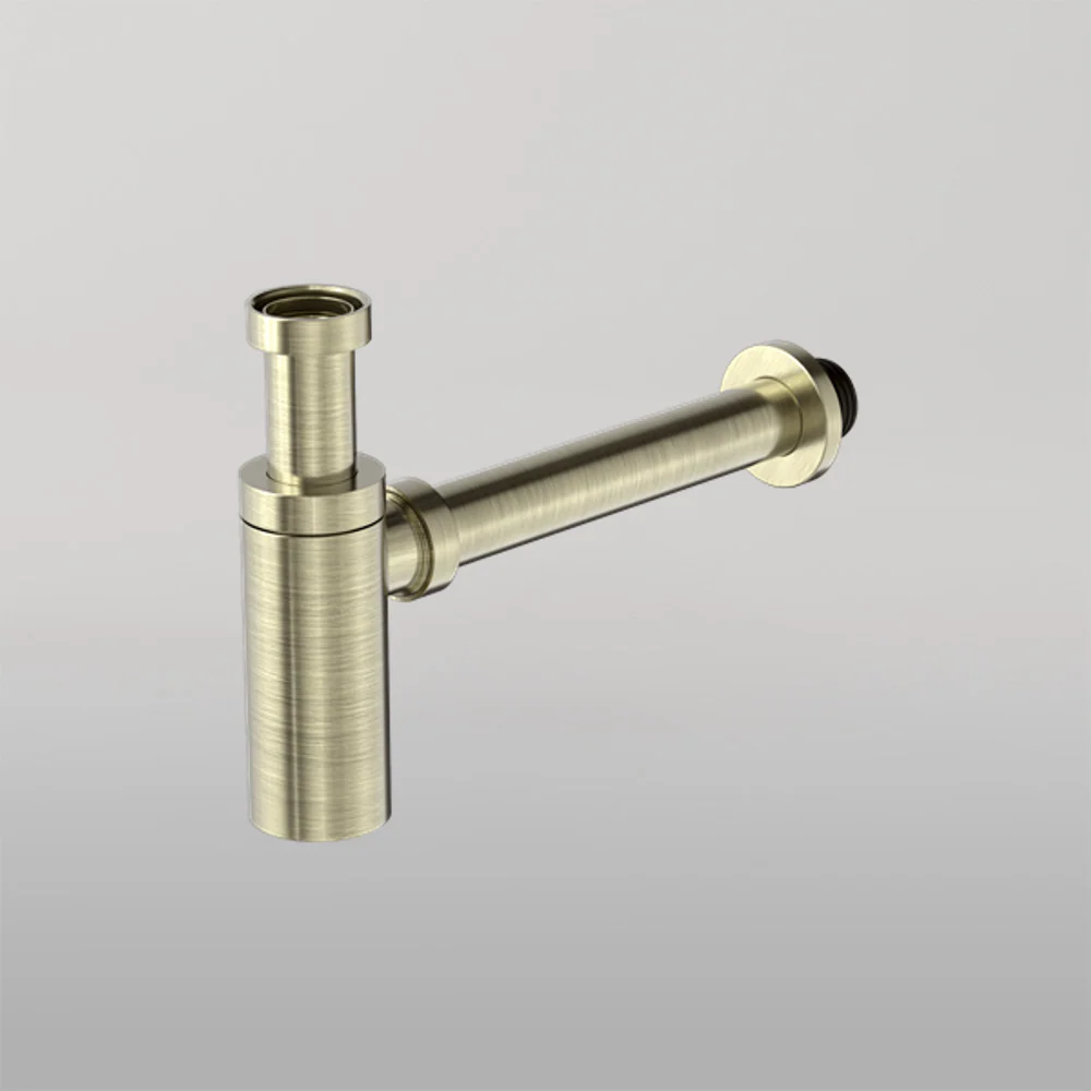 Nero 40mm Round Bottle Trap Aged Brass - Image 2