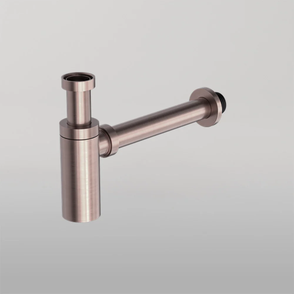 Nero 40mm Round Bottle Trap Brushed Bronze - Image 2