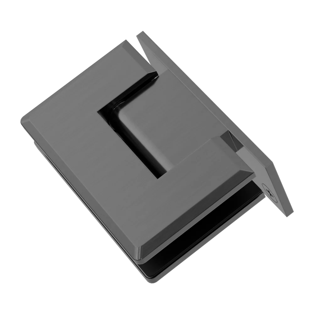 Nero 90 Degree Glass to Wall Shower Hinge 10MM Glass Brushed Gunmetal - Image 3