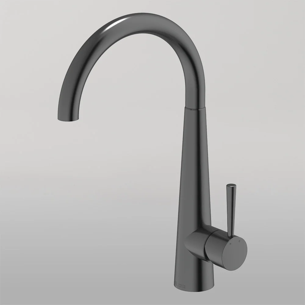 Abey 304 Gooseneck Bar Sink Mixer Black Pearl - Image 2