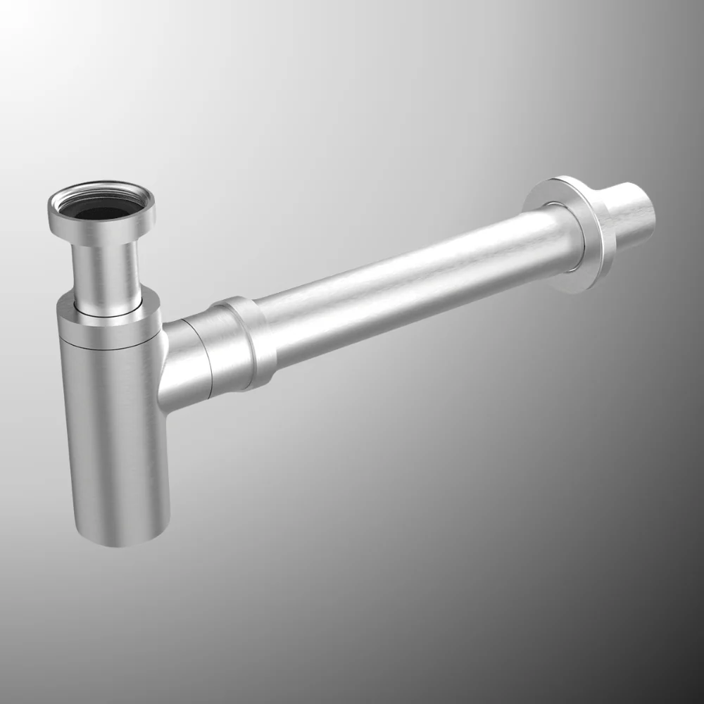 Abey Brass Bottle Trap 40mm Brushed Nickel - Image 2
