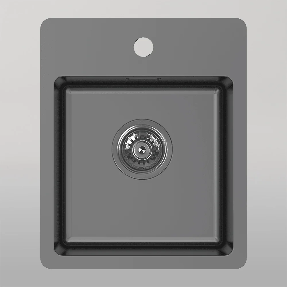 Abey Bs2 Bar Sink With Tap Landing Black Pearl - Image 2