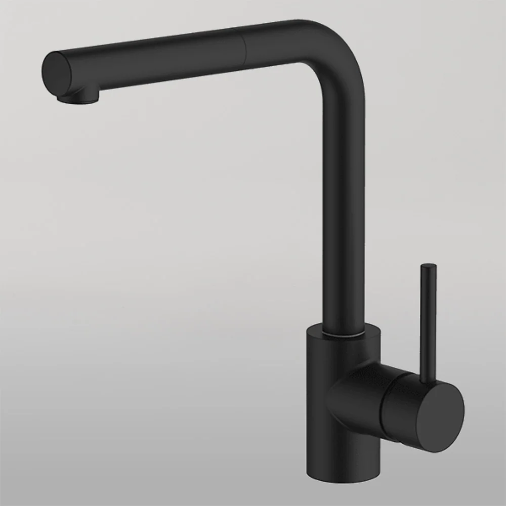 Abey Lucia Sidelever Mixer With Pull Out Black Lead Free - Image 2