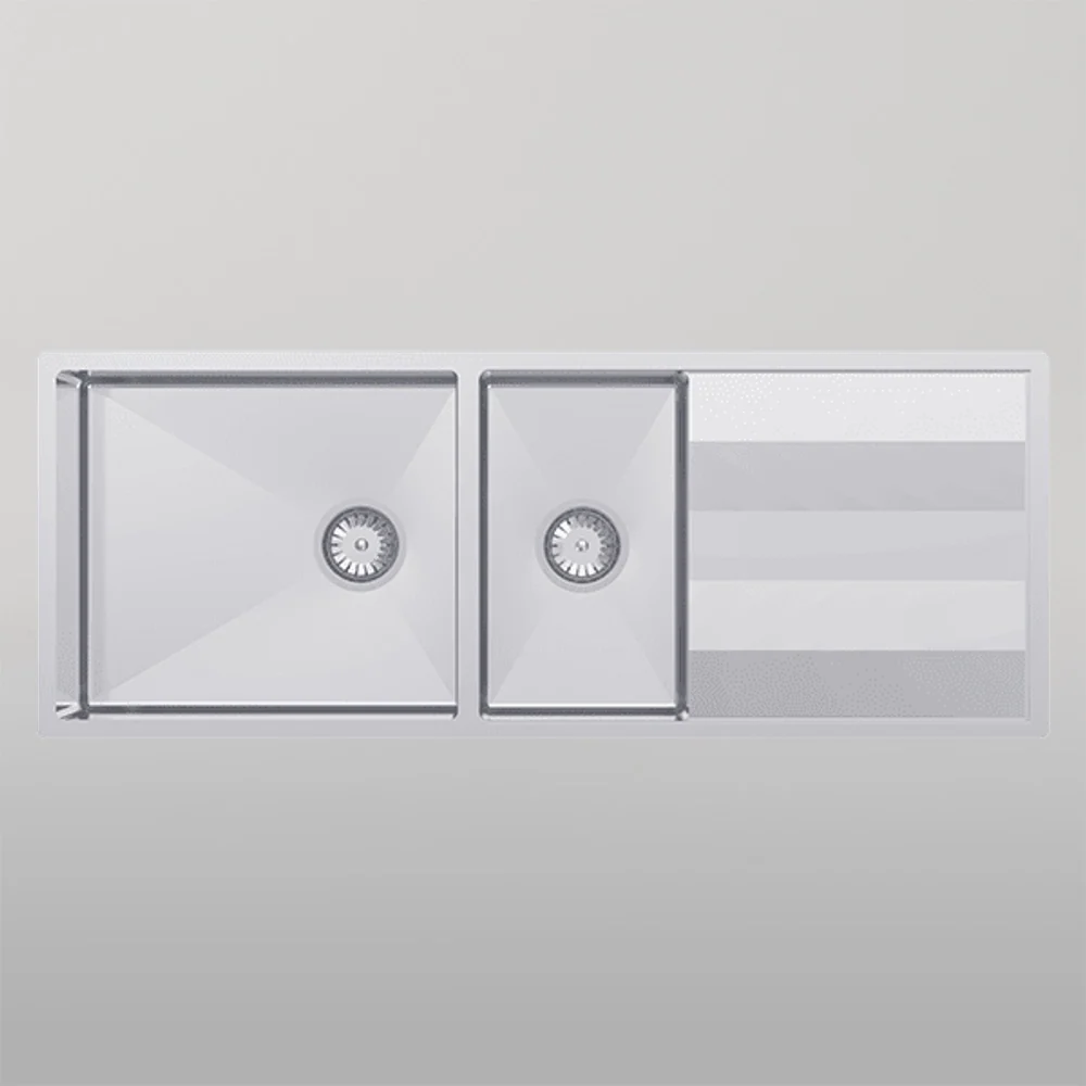 Abey Lugano One And Three Quarter Bowl Stainless Steel - Image 2