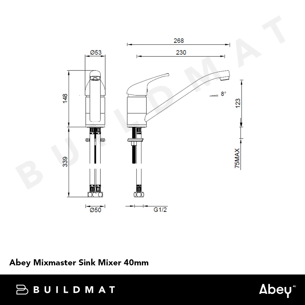 Abey Mixmaster Sink Mixer 40mm Chrome - Image 4