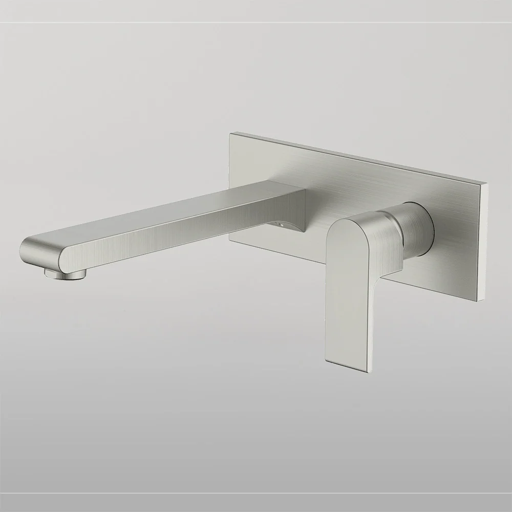 Abey Park Avenue Wall Basin Set Brushed Nickel - Image 2
