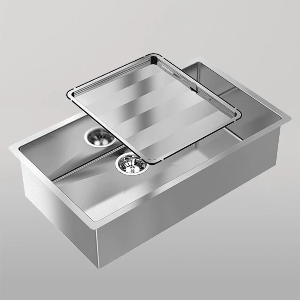 Abey Piazza 720 Square Single Bowl Stainless Steel - Image 2
