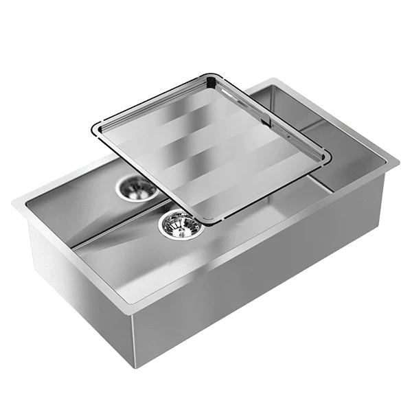 Abey Piazza 720 Square Single Bowl Stainless Steel - Image 3