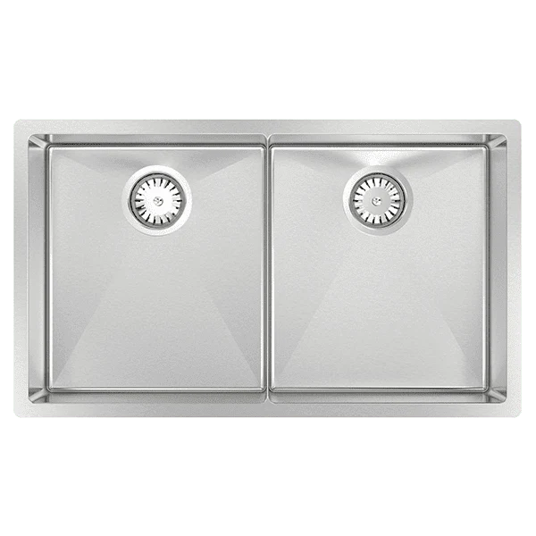 Abey Piazza Double Square Bowl Stainless Steel - Image 3