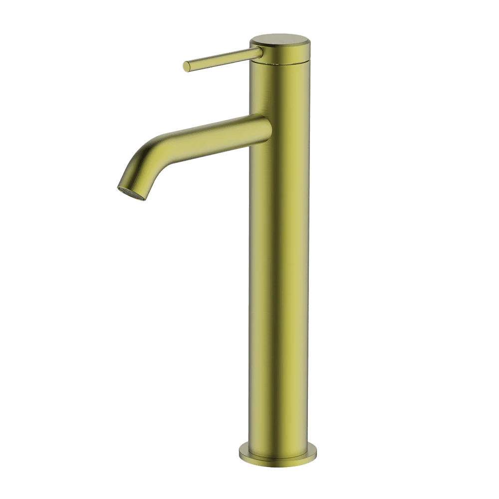 Abey Poco Hi Basin Mixer Brushed Brass - Image 3
