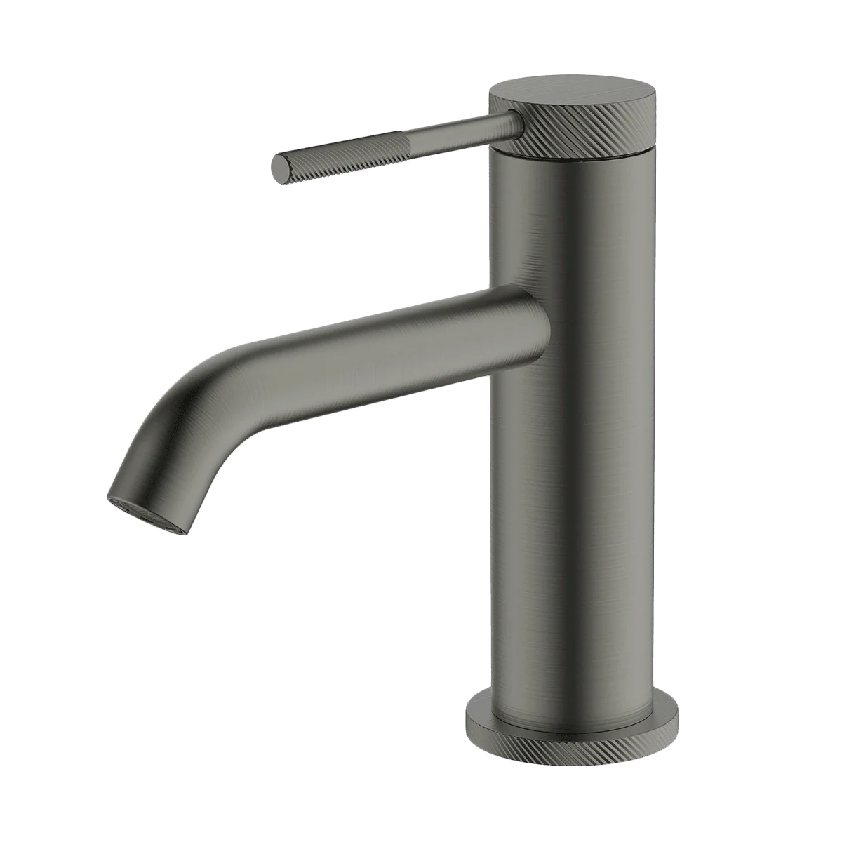 Abey Poco Knurled Basin Mixer Gunmetal - Image 3