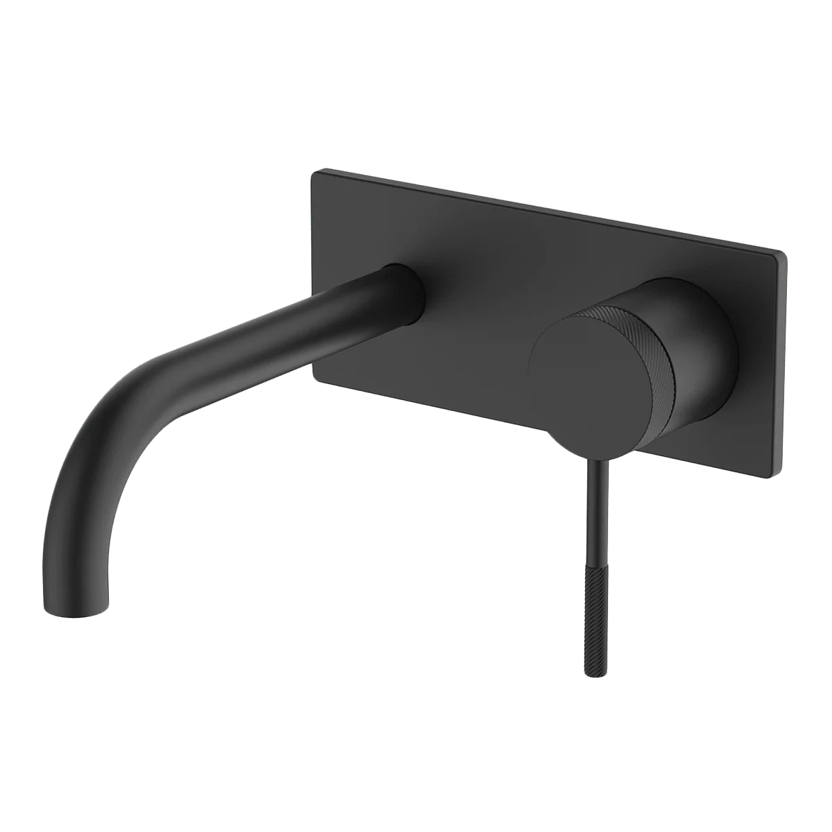 Abey Poco Knurled Wall Basin Set 165mm Black