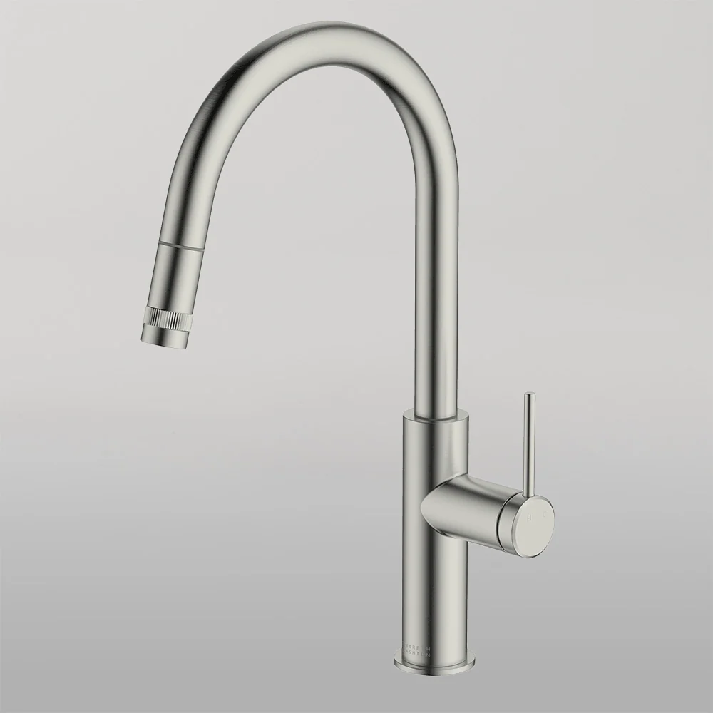 Abey Poco Pull Out Kitchen Mixer Brushed Nickel Lead Free - Image 2