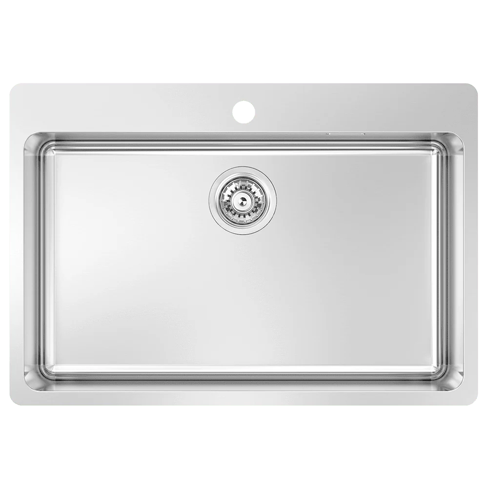 Abey The Latrobe With Taphole And Overflow Stainless Steel