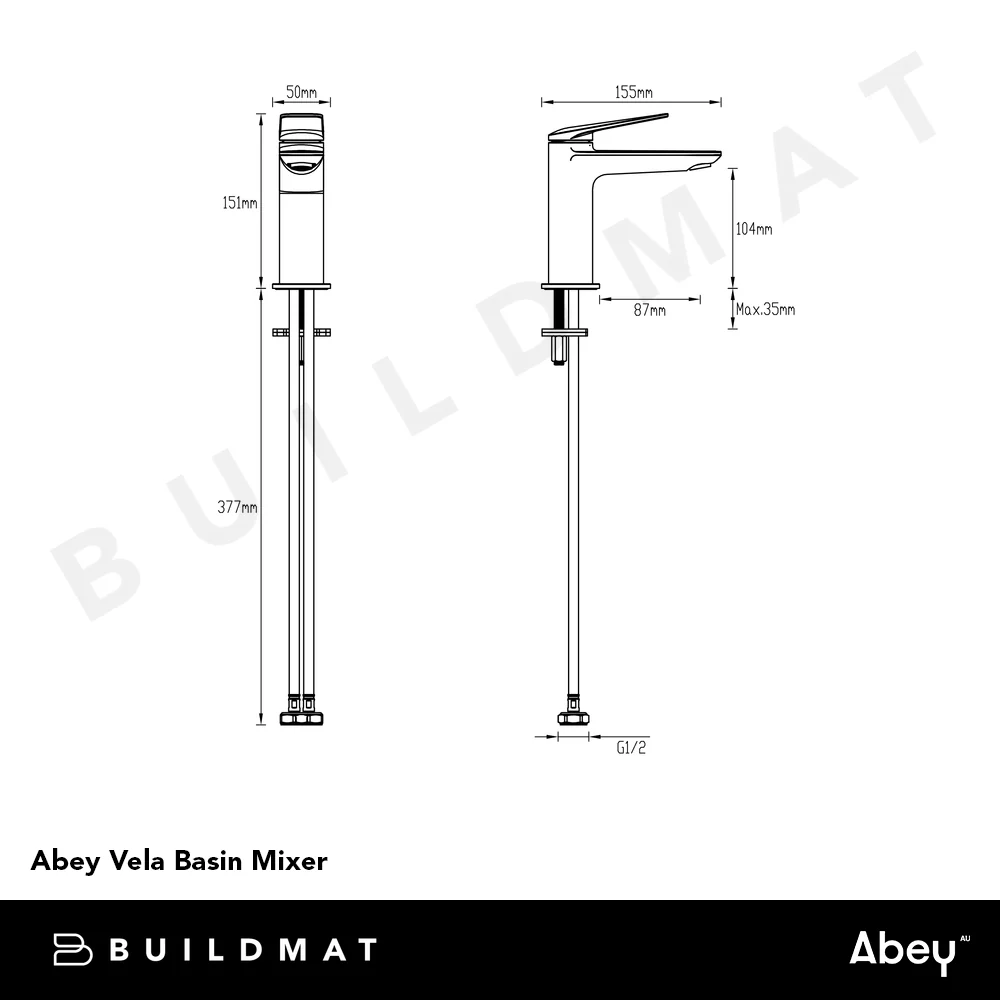 Abey Vela Basin Mixer Gunmetal - Image 4