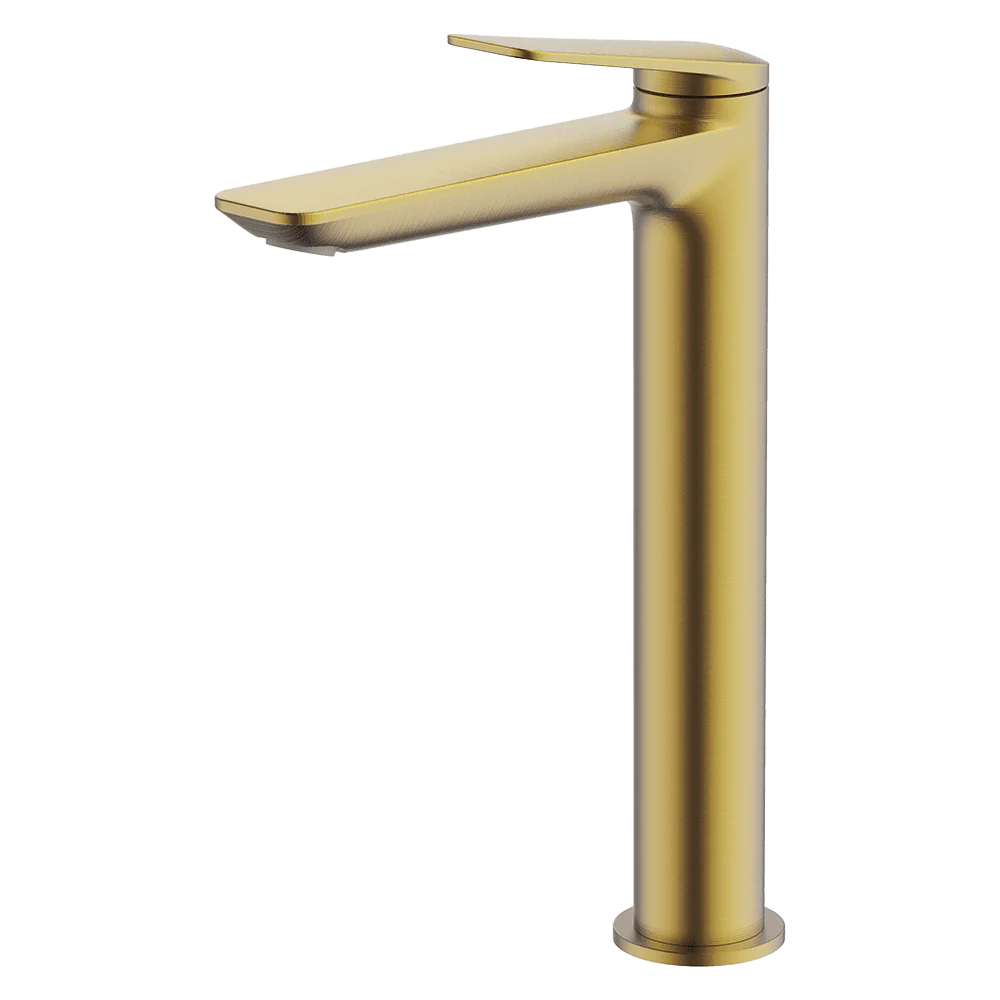 Abey Vela High Basin Mixer Brushed Brass - Image 3