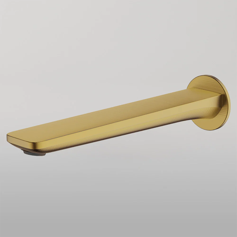 Abey Vela Spout 220mm Brushed Brass - Image 2