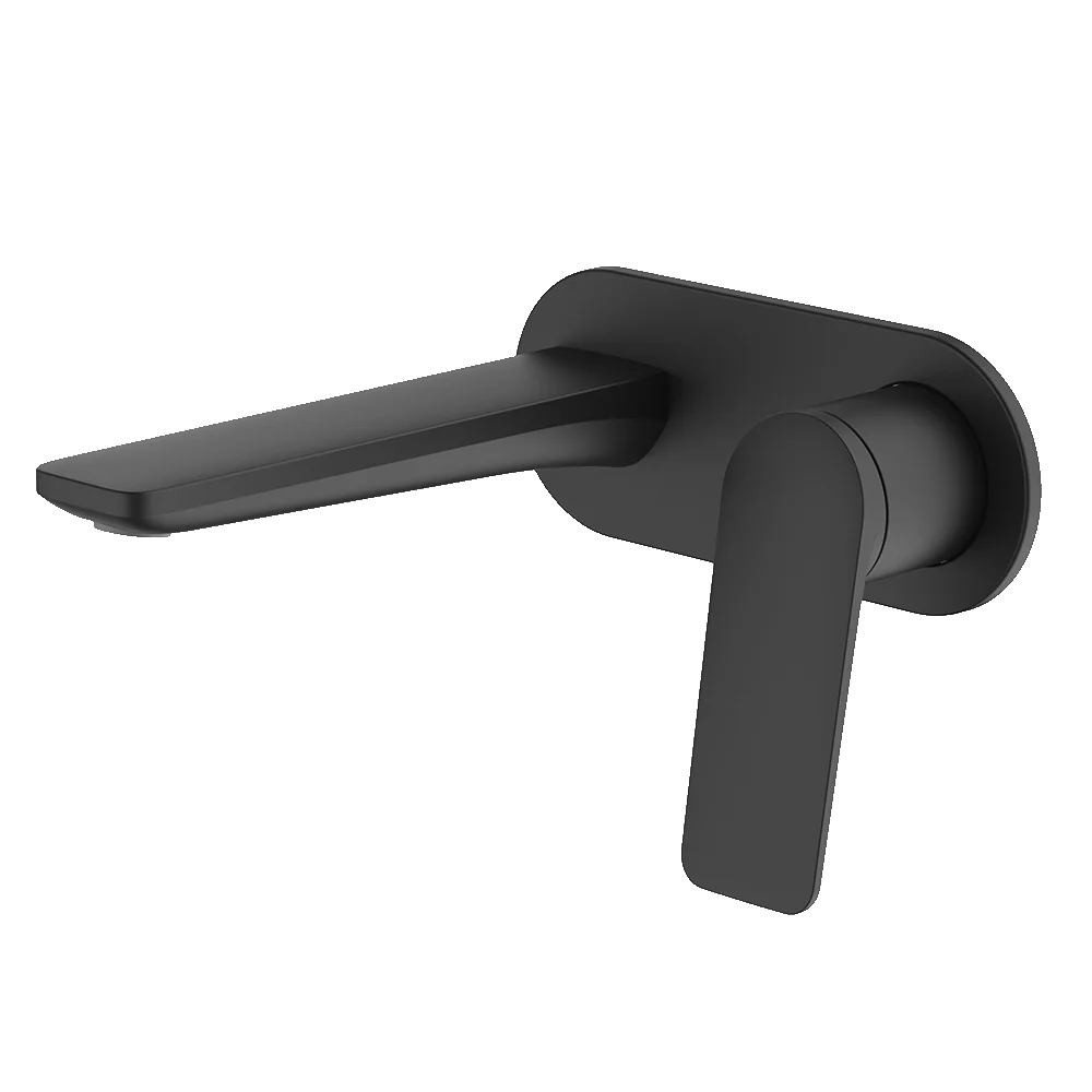 Abey Vela Wall Set With 165mm Wall Spout Black - Image 3