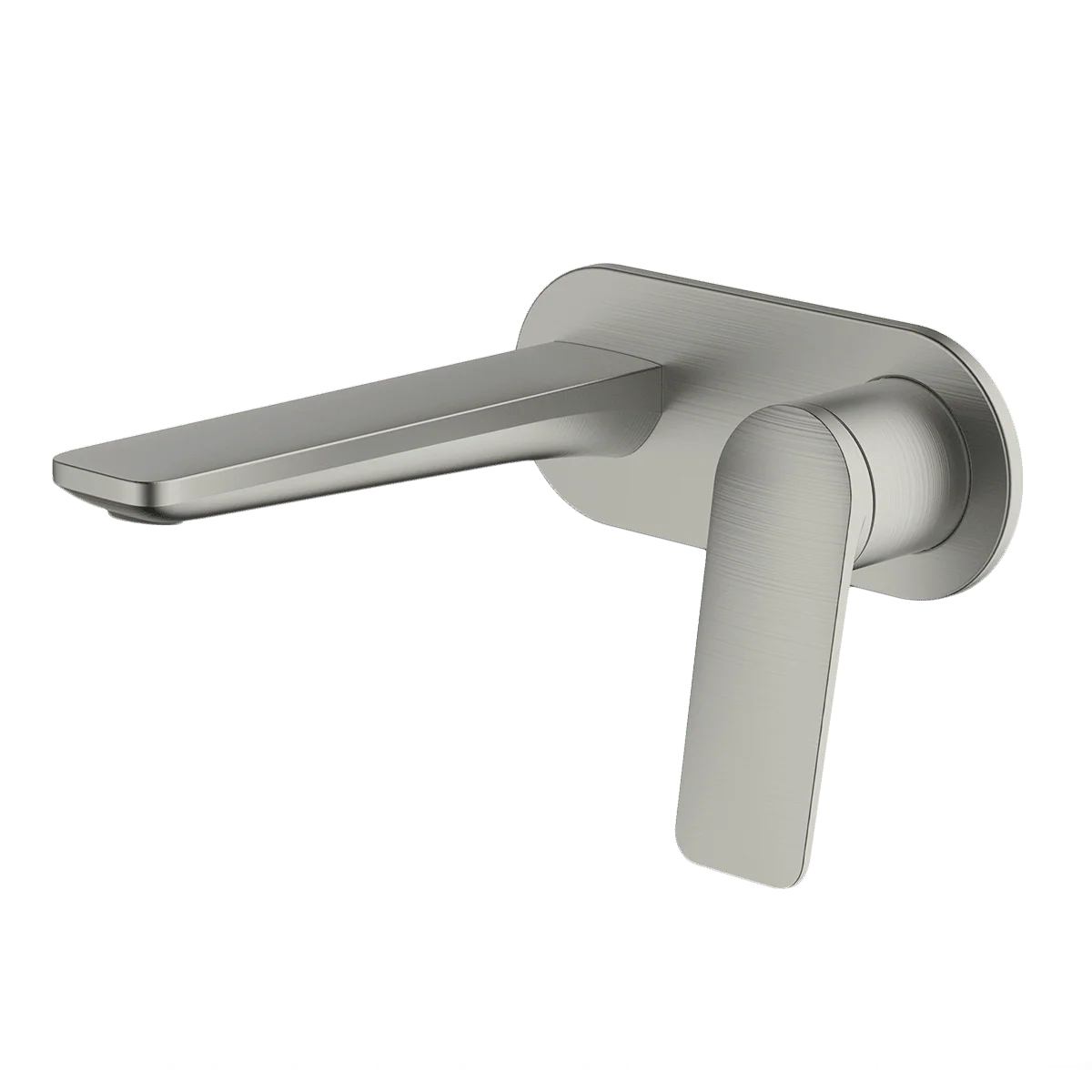 Abey Vela Wall Set With 165mm Wall Spout Brushed Nickel - Image 3