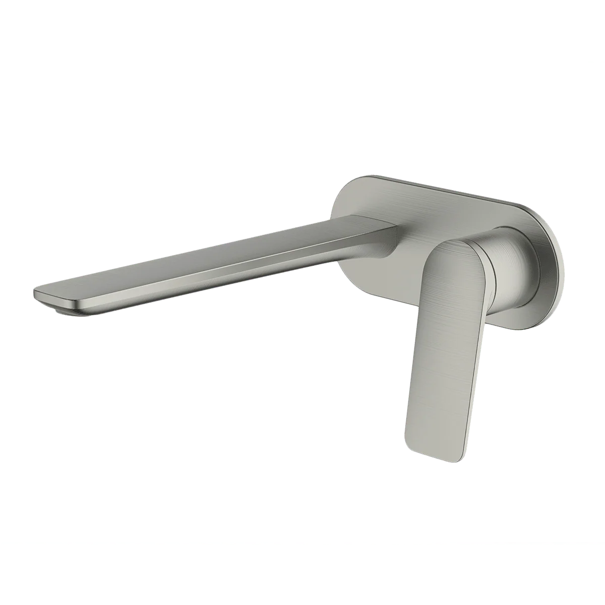 Abey Vela Wall Set With 220mm Wall Spout Brushed Nickel - Image 3
