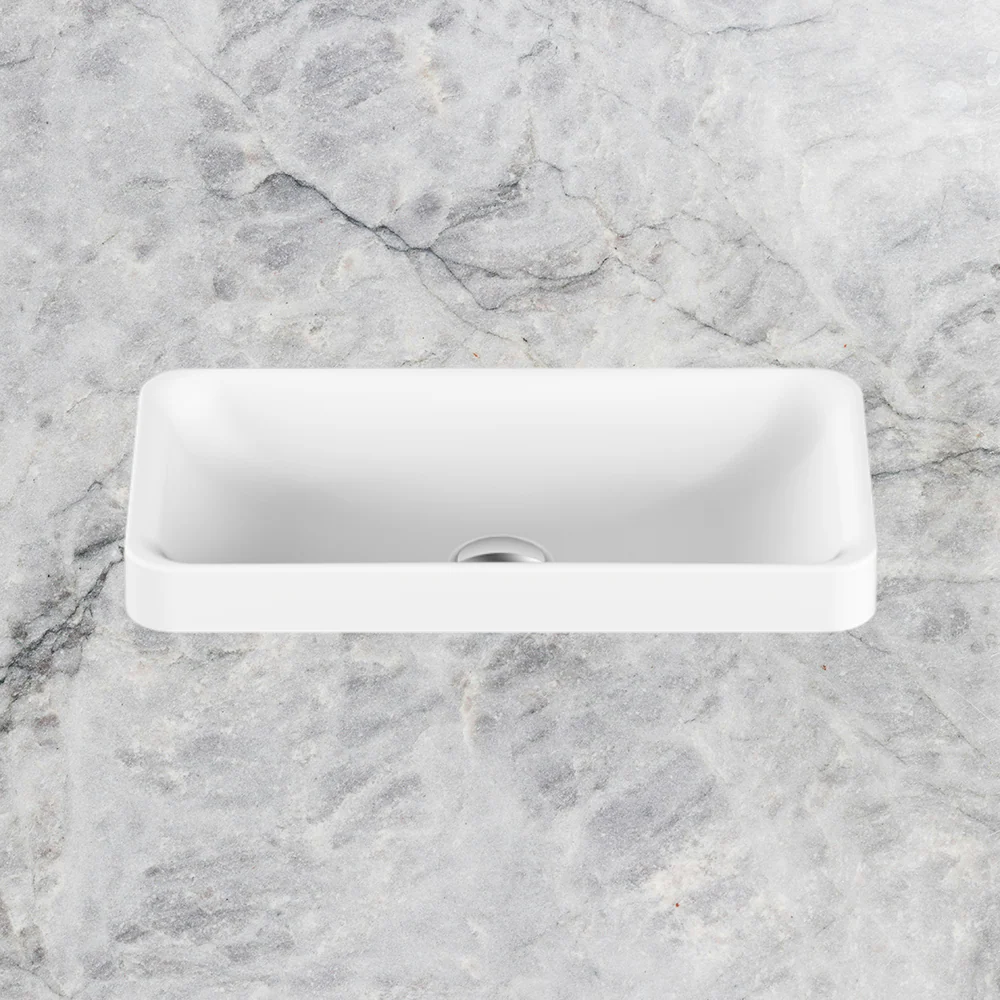ADP Faith Semi Inset Basin Matte White - Image 2