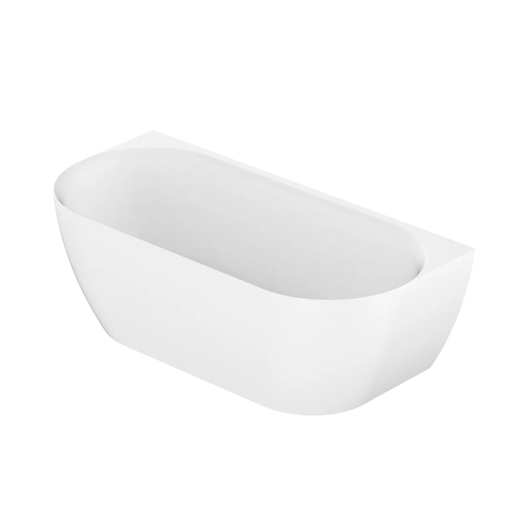 ADP Glacier Back-To-Wall Bath Gloss White 1500mm