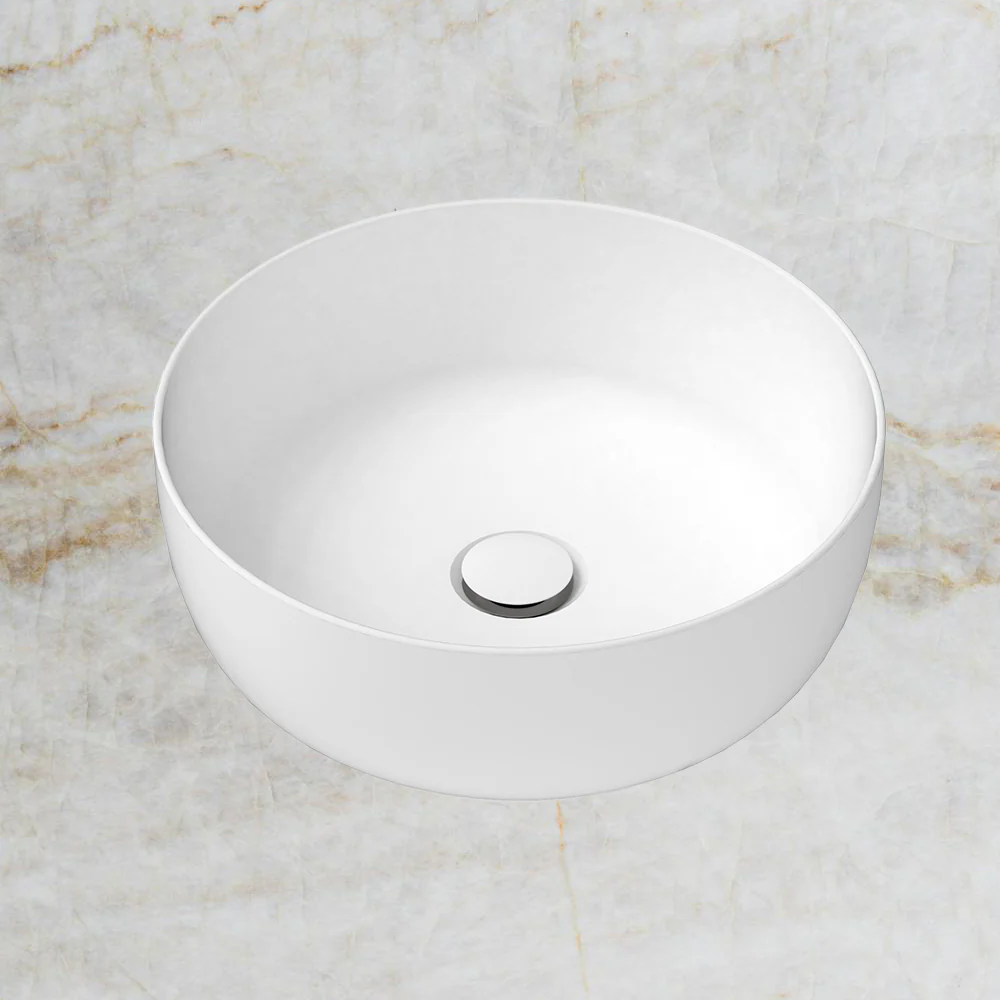 ADP Glam Round Above Counter Basin Gloss White - Image 2