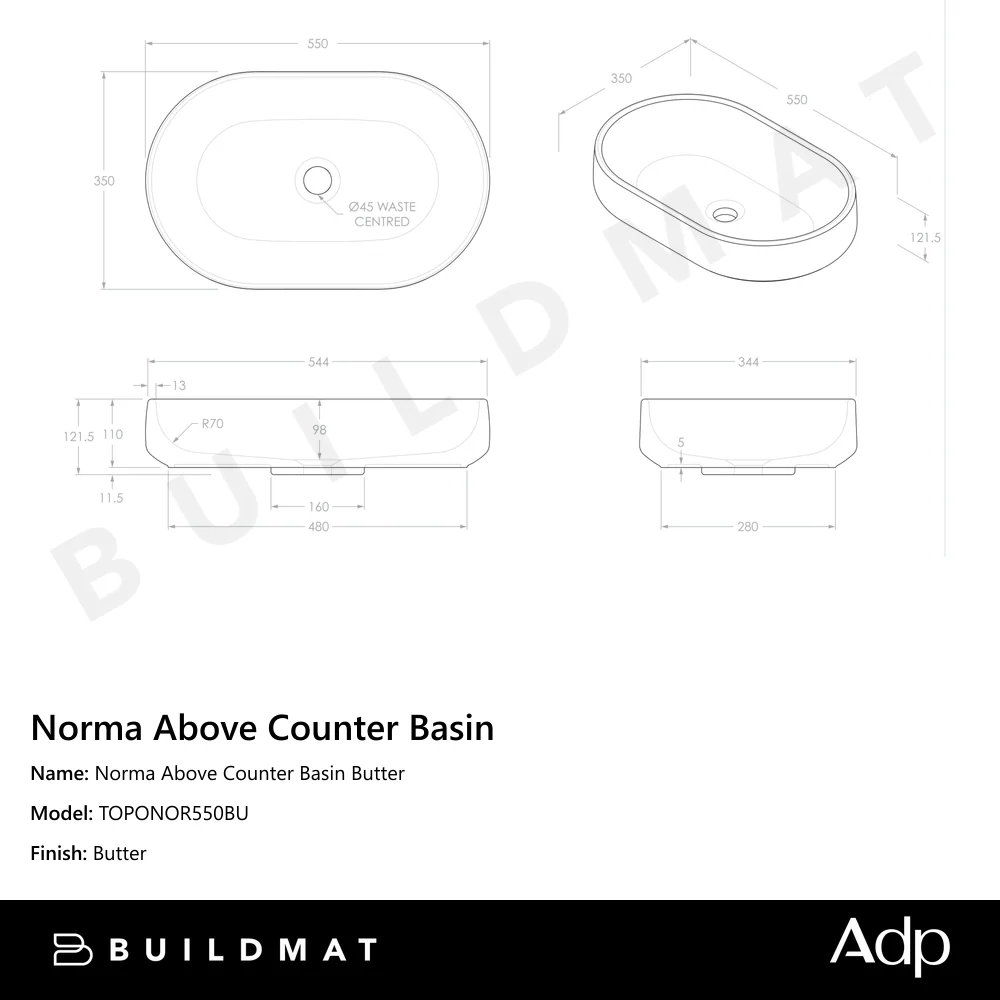 ADP Norma Above Counter Basin Butter - Image 4