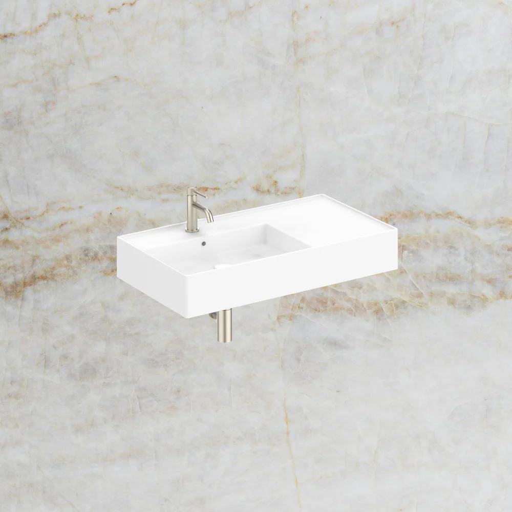 ADP Teorema Wall Basin 800 Left with 1 Tap Hole - Image 2