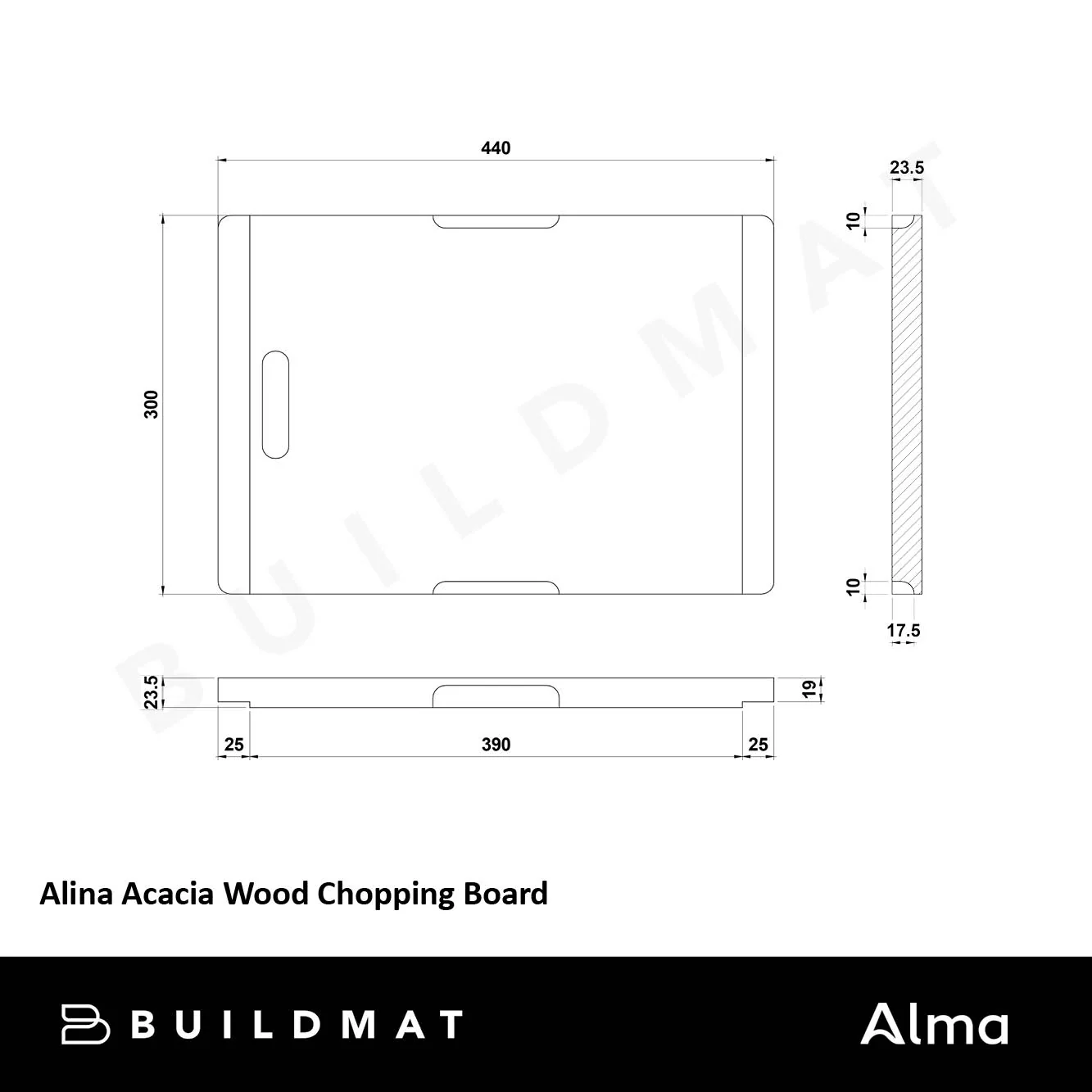 Alma Alina Acacia Wood Chopping Board - Image 6