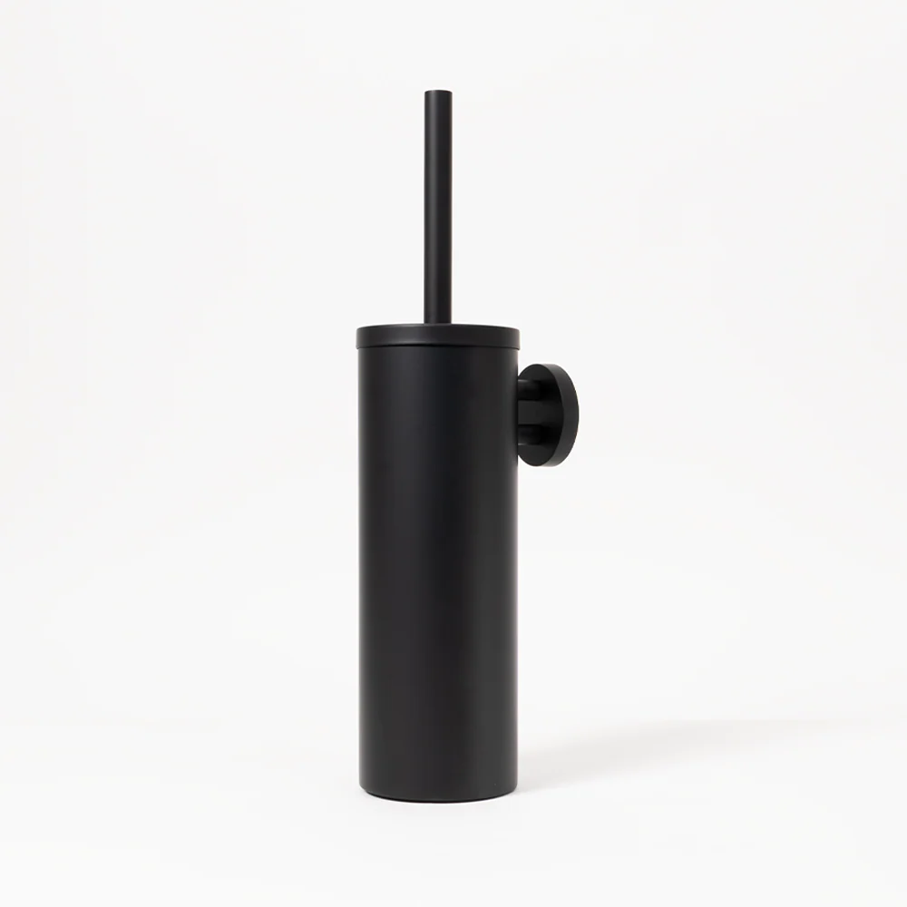 Alma Bathroom Matte Black Toilet Brush - Image 2
