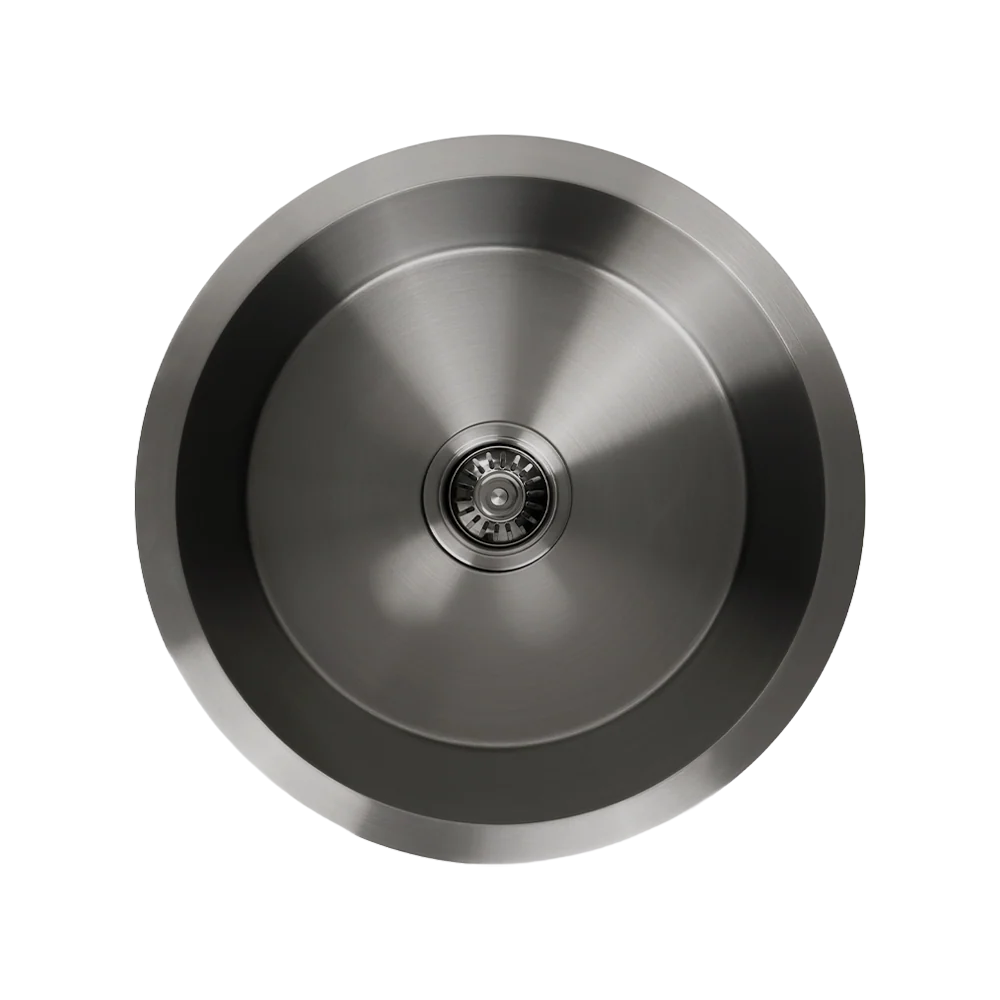 Alma Brushed Gunmetal Divya MKII 450 Round Sink - Image 3