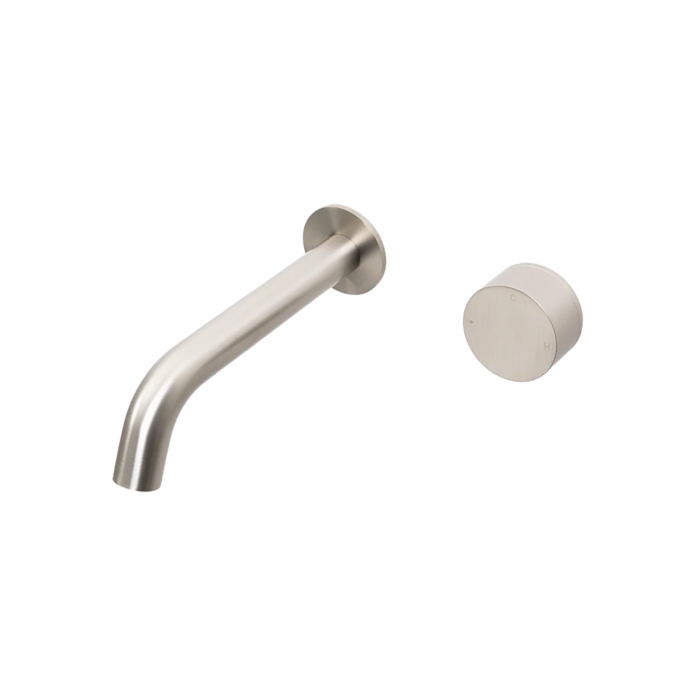 Alma Brushed Nickel Progressive Circle and Wall Spout Set