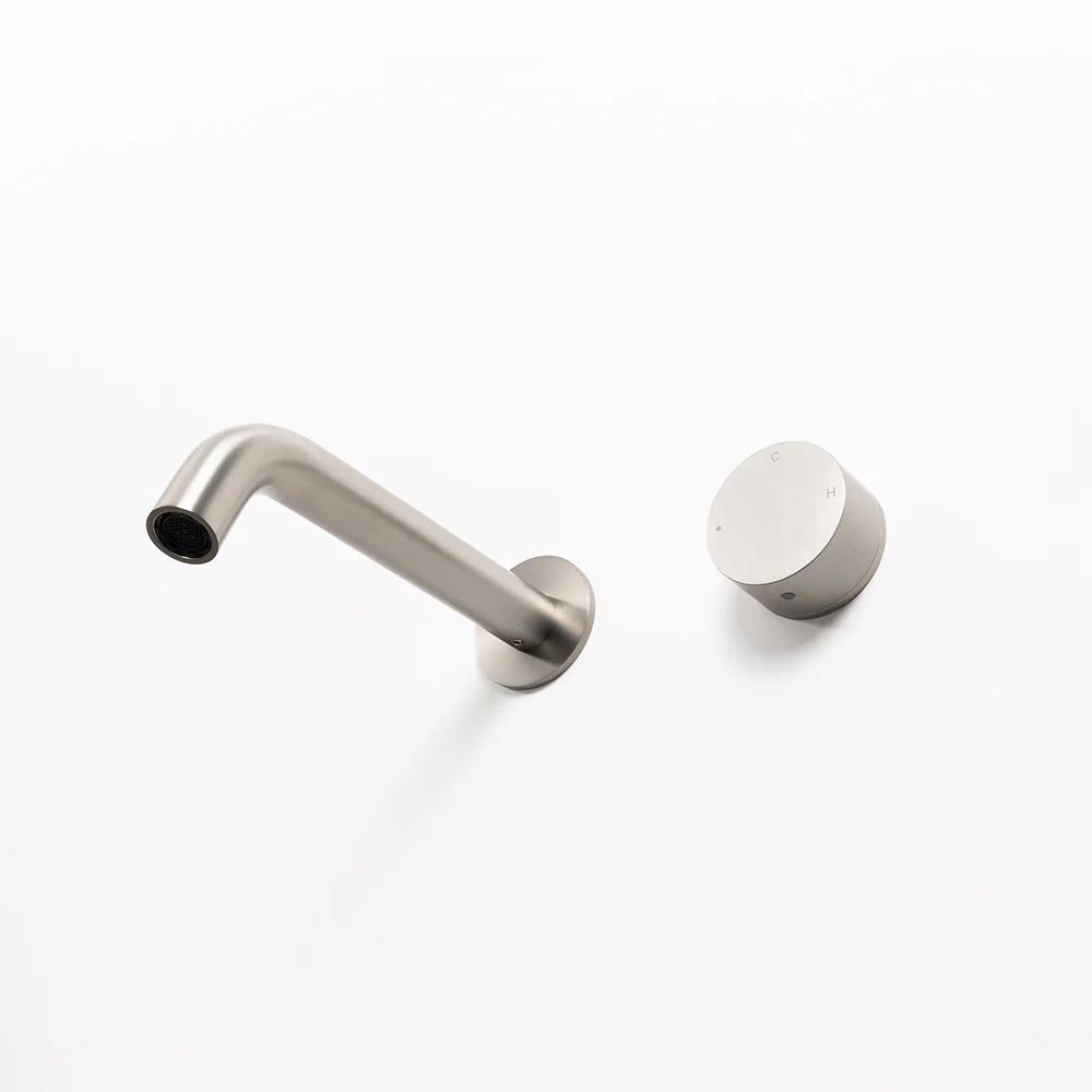 Alma Brushed Nickel Progressive Circle and Wall Spout Set - Image 4