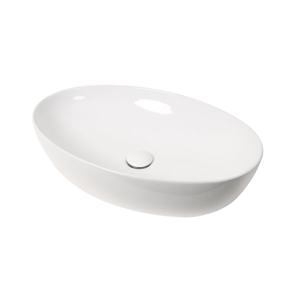 Alma Caleo Gloss White 610mm Ceramic Basin