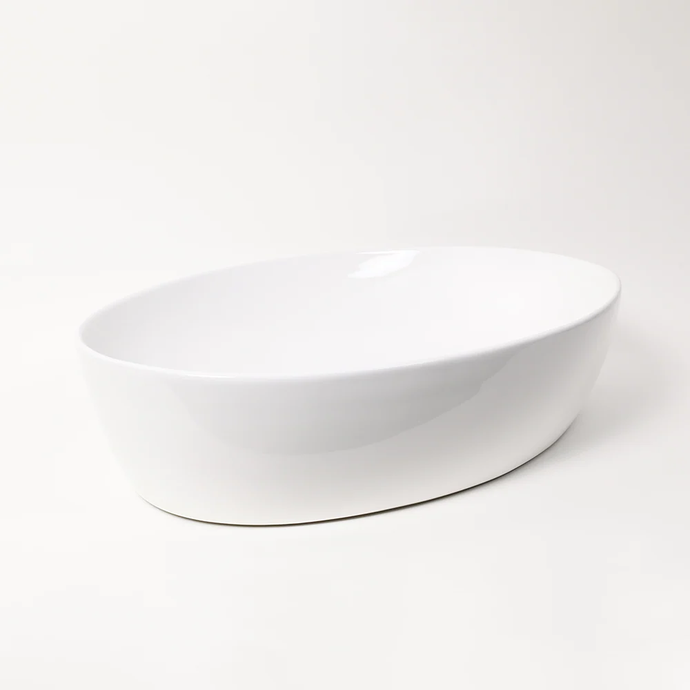 Alma Caleo Gloss White 610mm Ceramic Basin - Image 6
