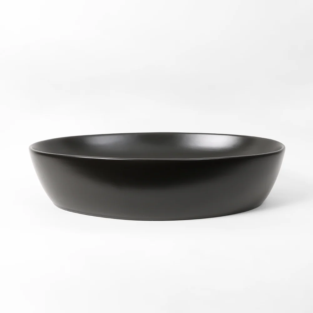 Alma Caleo Matte Black 610mm Ceramic Basin - Image 4
