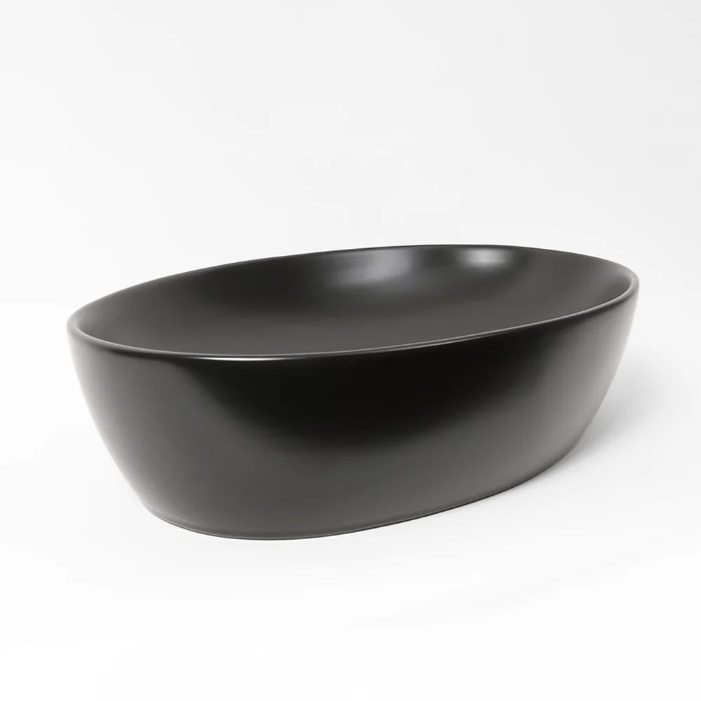 Alma Caleo Matte Black 610mm Ceramic Basin - Image 6