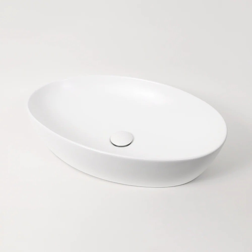 Alma Caleo Matte White 610mm Ceramic Basin - Image 5